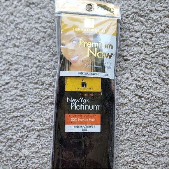 Real Premium Now Yaki Platinum 100% Human Hair Weave S1B/33 Dark Brown New - Picture 4 of 6